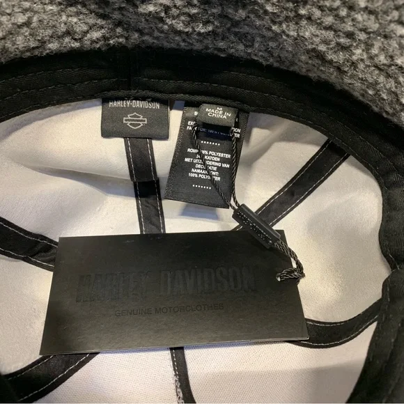 Harley-Davidson Men's Midwest Sherpa Ear Flap Fitted Hat-Grey 97677-23VM   7 1/4 - Picture 5 of 11